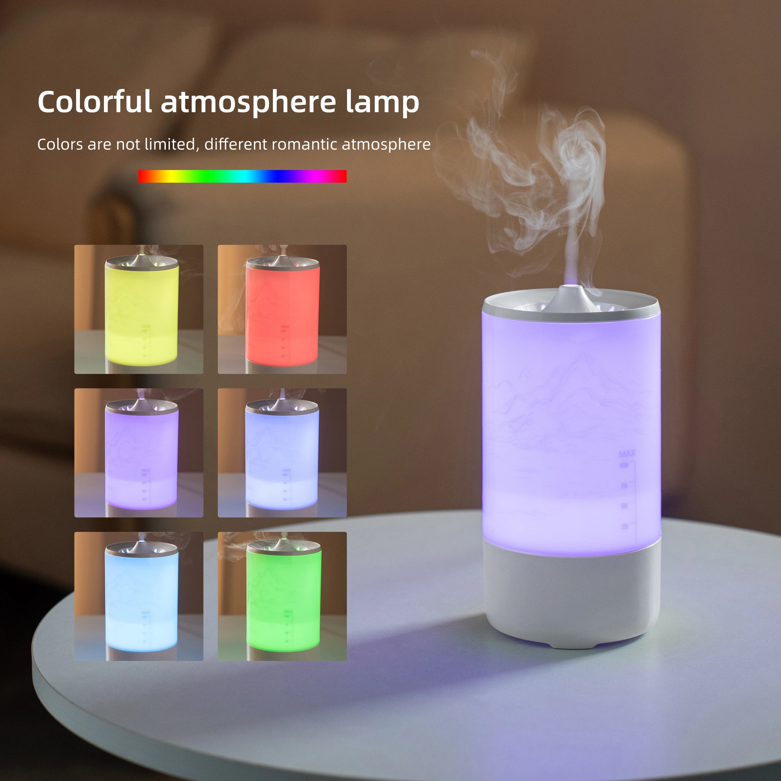 New Car Humidifier Aroma Diffuser Auto Spray Mini Colorful LED Light Essential Oil Fragrance Machine