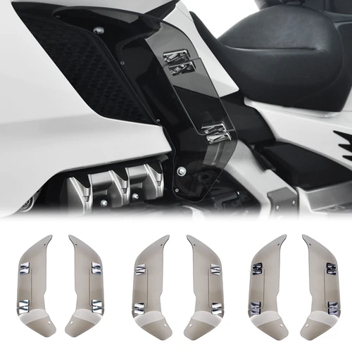 Panical スモークグレー調整可能なフロントガラスサイドウイング風エアディフレクターホンダゴールドウイング GL1800 GL1800B F6B 2018-2025 PMMA