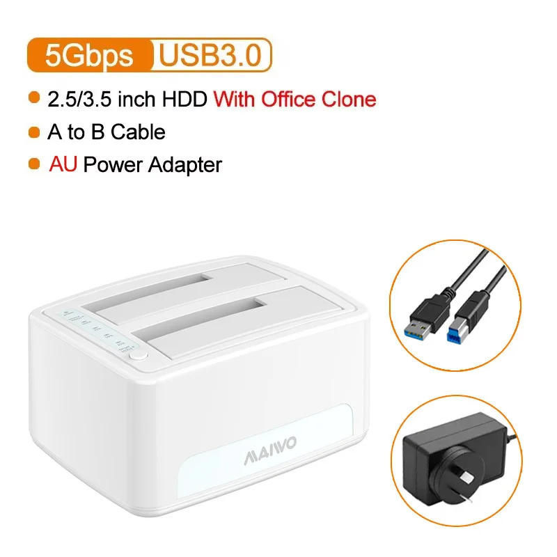 MAIWO 2.5/3.5 inch HDD dockingstation SATA naar USB 3.0 adapter voor 2.5/3.5 SSD schijf behuizing HDD box dock harde schijf enclosure case