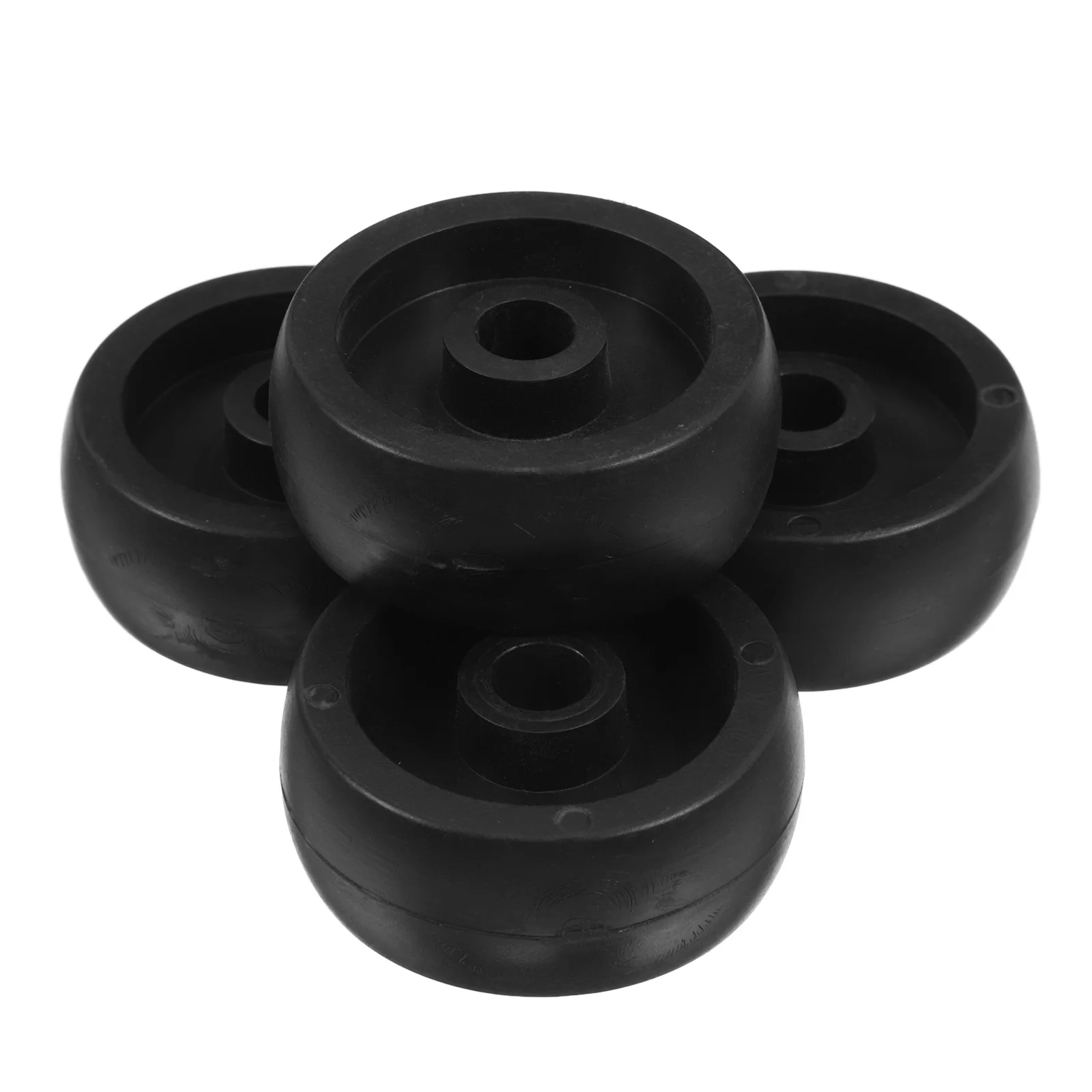 

4pcs Fitness Equipment Roller Universal Wheel Replacement Black Exercise Accessory Gym Home Use Long Lasting Plastic Easy
