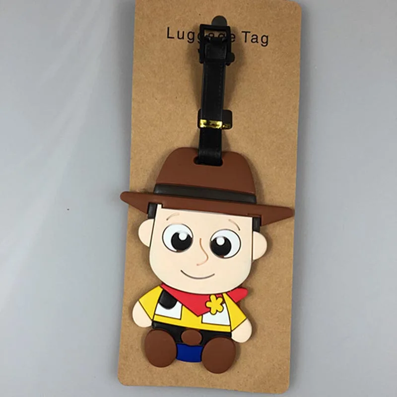 Disney Toy Story Travel Accessories Luggage Tag Silica Gel Suitcase ID Addres Holder Baggage Boarding Tag Portable Label