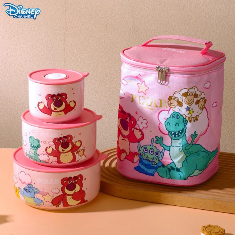 ชุดชามเซรามิกน่ารักลายการ์ตูนดิสนีย์ 3 ชิ้น ลายมิกกี้เมาส์ เหมาะสำหรับนักเรียน ของขวัญ