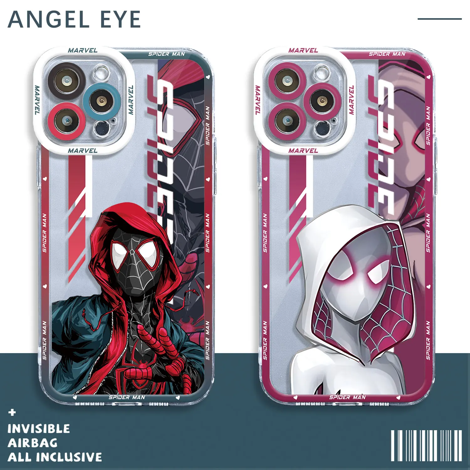 Marvel Spider Man Case for Samsung Galaxy A73 A52 A42 A72 5G A32 A52s A22 A12 A13 A23 A53 A21s A33 Transparent Soft Back Cover