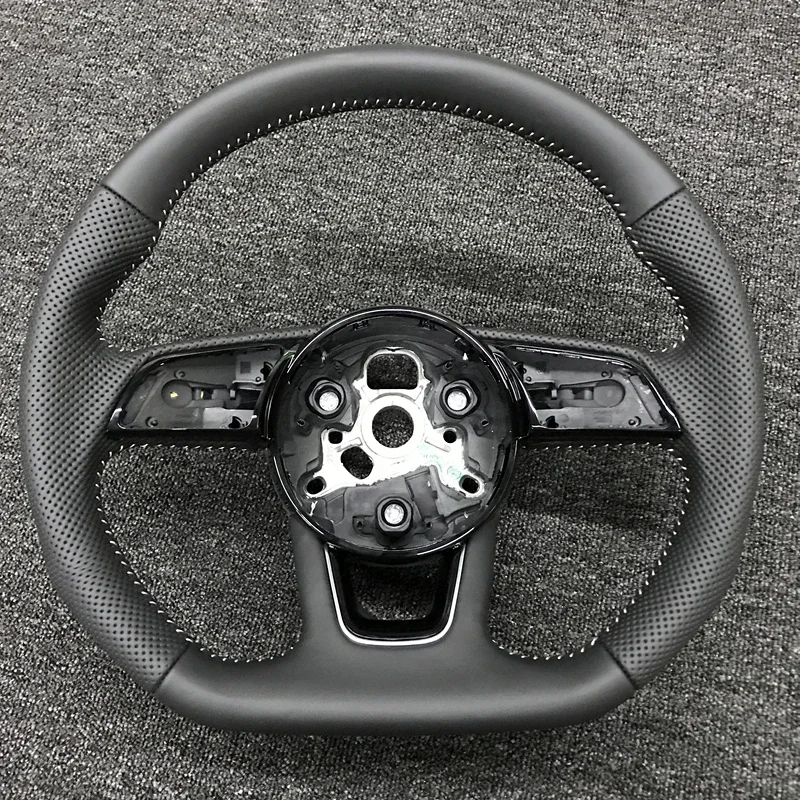 Fully Perforated Leather Steering Wheel Fully for Audi RS3 RS4 RS5 A3 A4 A5 S3 S4 S5 2017-2021