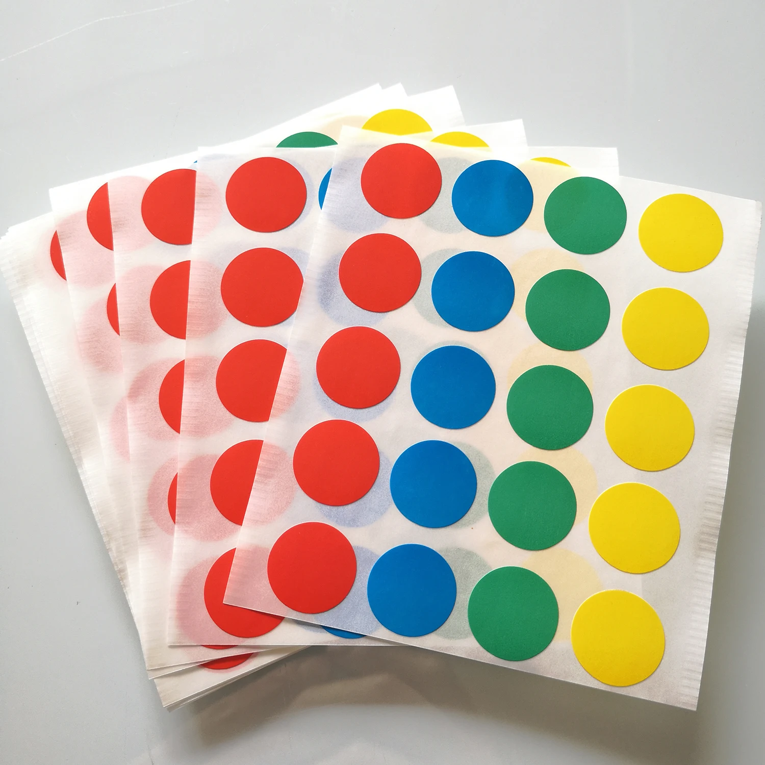 10 sheets 20mm Colorful Dots Decoration Stickers Home Office School Things Classification Label Status Indicator Round Marker