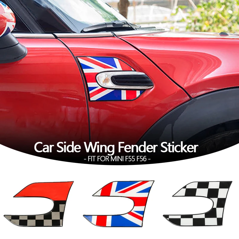 

2PCS/SET Car Side Wing Fender Sticker For BMW For Mini Cooper F55 F56 Car Decoration Sticker Auto Accessories