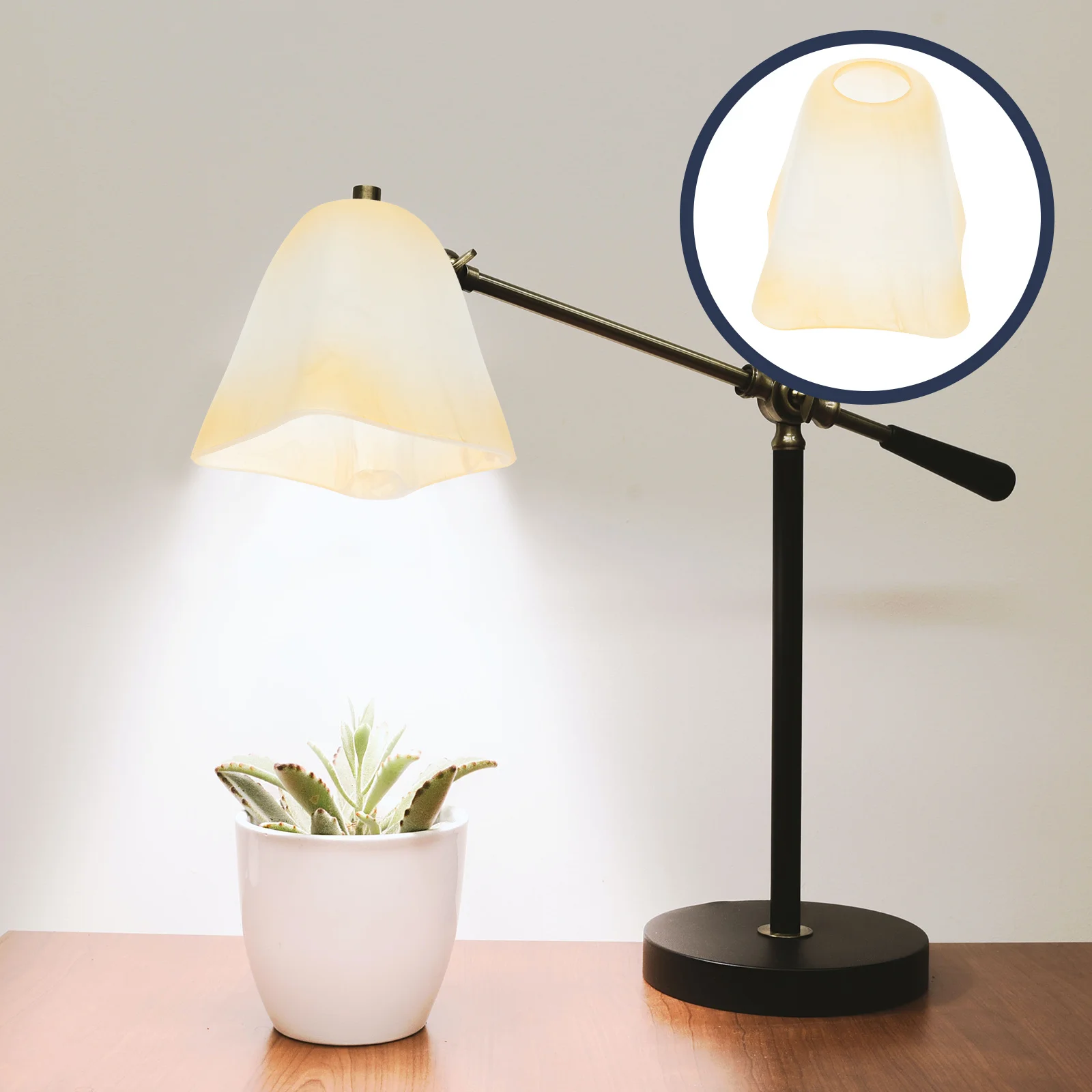 

Delicate Glass Lampshade Artistic Ceiling Light Cover Stylish Household Light Shade Decorative Lamp Shade Accessory