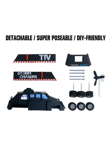 3D Printed TIV2 Deployable Tornado Intercept Vehicle Static Scale Model Collectible Desk Decor Gift For Storm Chaser Science Fan
