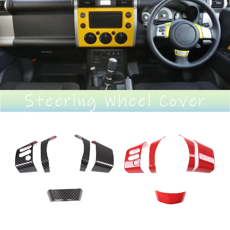 

Крышка рулевого колеса, декоративные наклейки, накладка для Toyota FJ Cruiser 2007-2021, аксессуары для стайлинга автомобилей