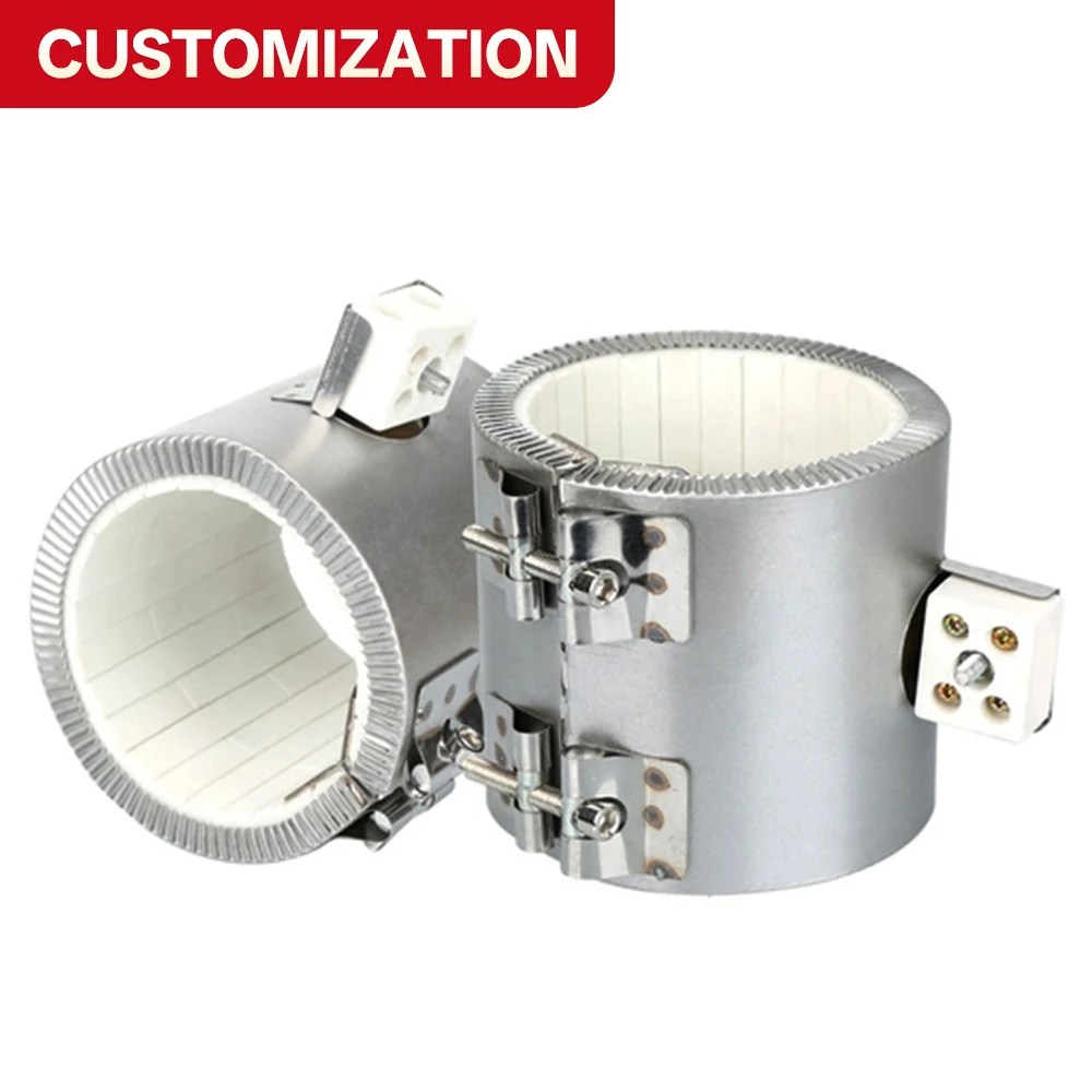 Customizable Ceramic Band Heater 220V 380V High Temperature Heating Ring Coil For Plastic Extruder Injection Molding Machine