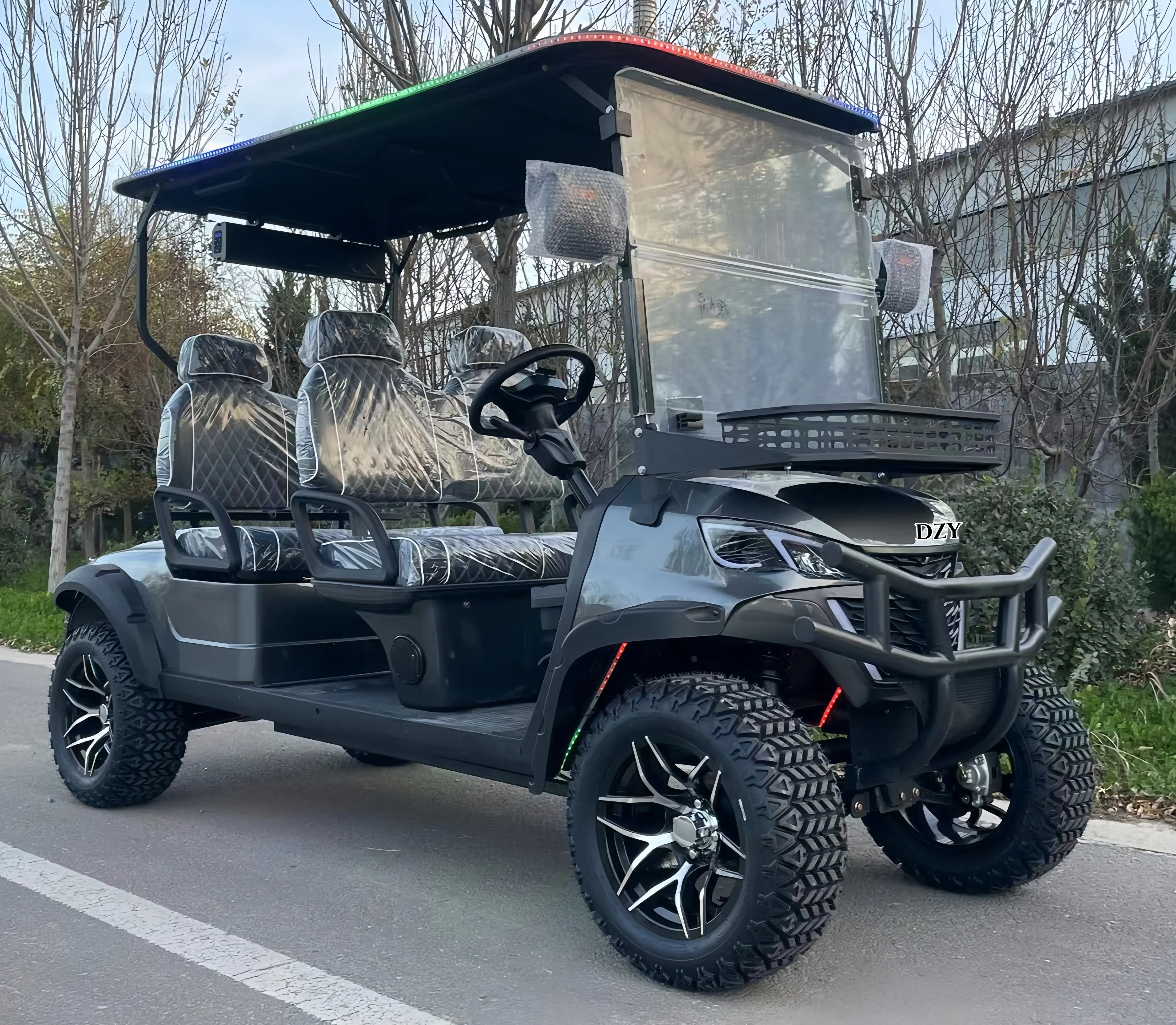 2-4-6-8 Seater Electric Golf Cart Steel Plastic Club Car Buggy Chinese Off-Road Design Electric Golf Cart