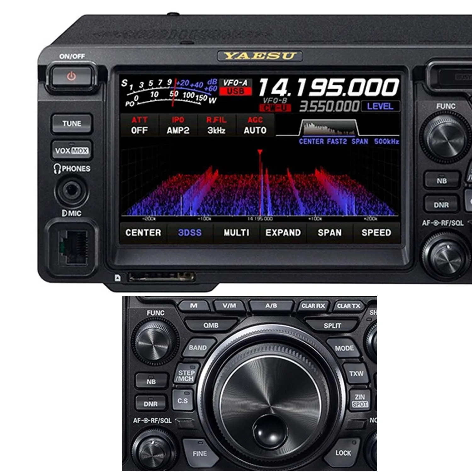 Yaesu FTDX10 FT DX10 1.8-30Mhz 50-54Mhz 100W SDR Receiver RTTY PSK Transceiver Vehicle Mouted HF Transmitter Amateur Base Radio