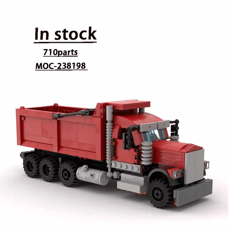 MOC-238198 รถบรรทุกขนส่งสินค้าแบบใหม่ รถดัมพ์ ตัวต่อ 710 ชิ้น ของเล่นเด็กผู้ชาย ของขวัญวันเกิด/คริสต์มาส