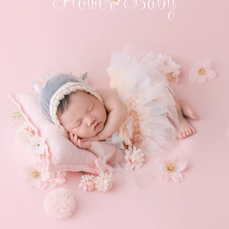 المهنية الوليد التصوير الفوتوغرافي ازياء لطيف الباليه نمط الطفل فستان الأميرة محاكاة زهرة الدانتيل عقال التقطت الصور الدعائم #2