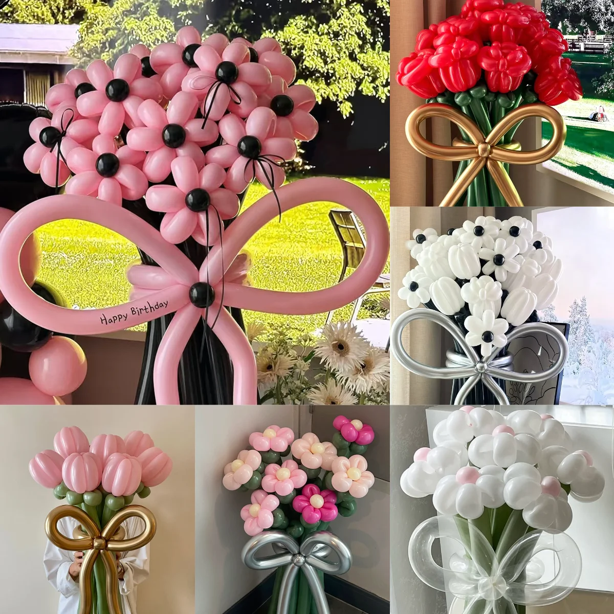 Kit de Matériaux pour Ballons Magiques en Forme de Fleur – Idéal pour Anniversaires, Décorations de Mariage DIY, Bouquets de Mariée, Accessoires Photo et Cadeaux