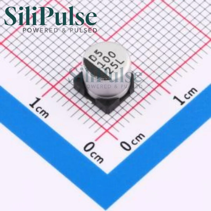 (50-200pcs) VZL101M1ETR-0606 SMD,D6.3xL5.8mm 100% Original In Stock -SMD 100uF 20% 25V Low ESR High CV