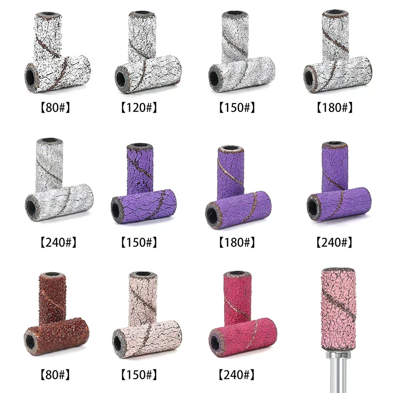 Bandes de ponçage pour Nail Art, outil de dissolvant de vernis Gel, accessoire pour Machine à ongles électrique, forets à ongles