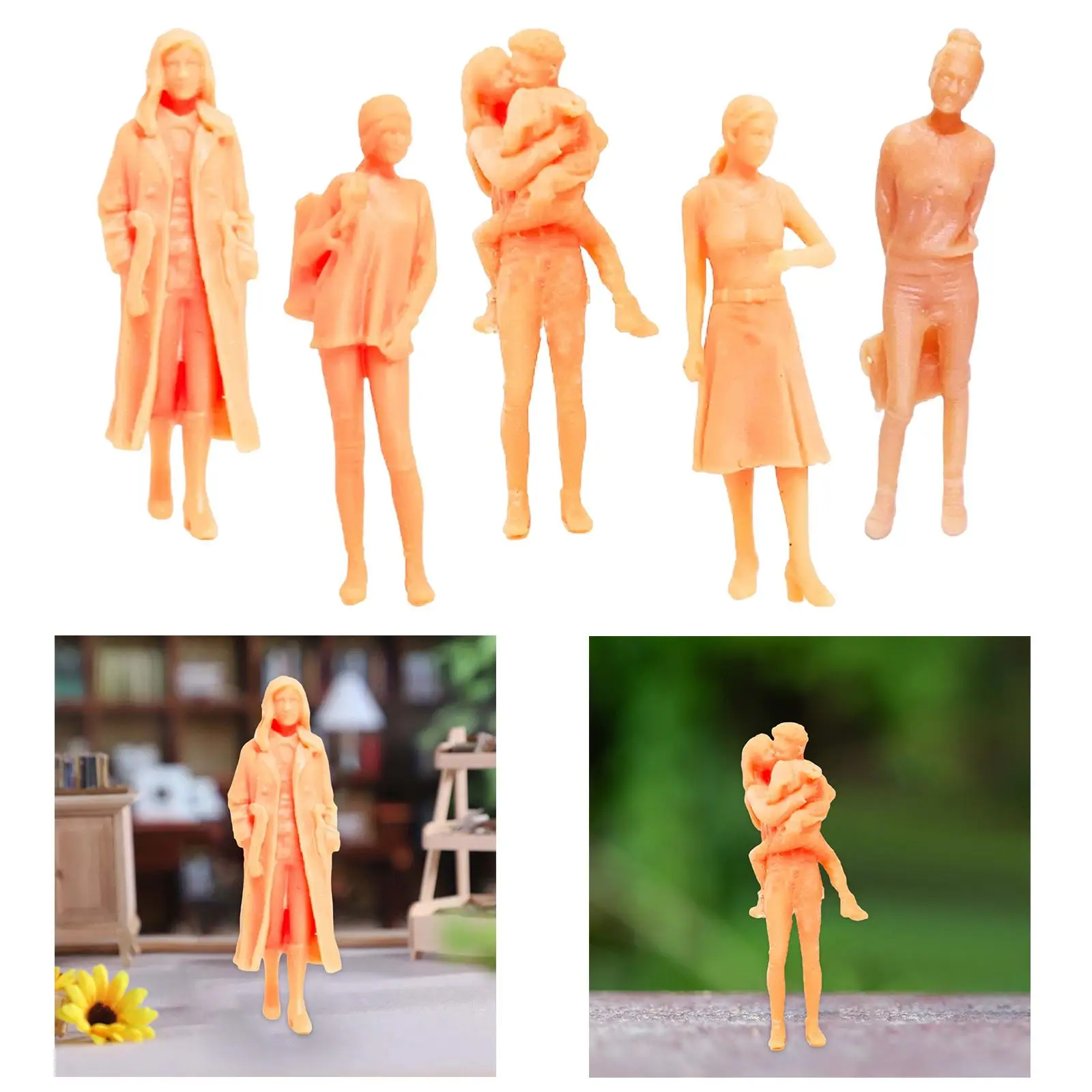 1:64 Model People Figure Miniatures Character Doll Train Model People for Miniature Scene