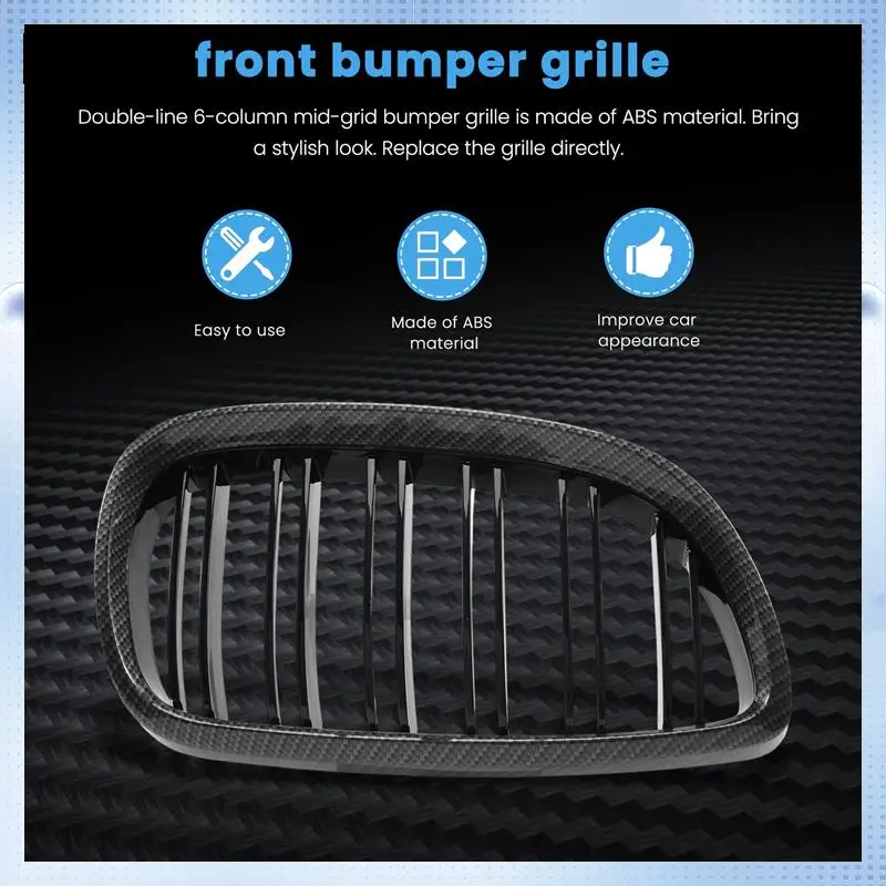 

AM-For -BMW E90 E92 E93 M3 328I 335I 2007-2011 Carbon Fiber Look Front Kidney Grille 51137157275 51137157276