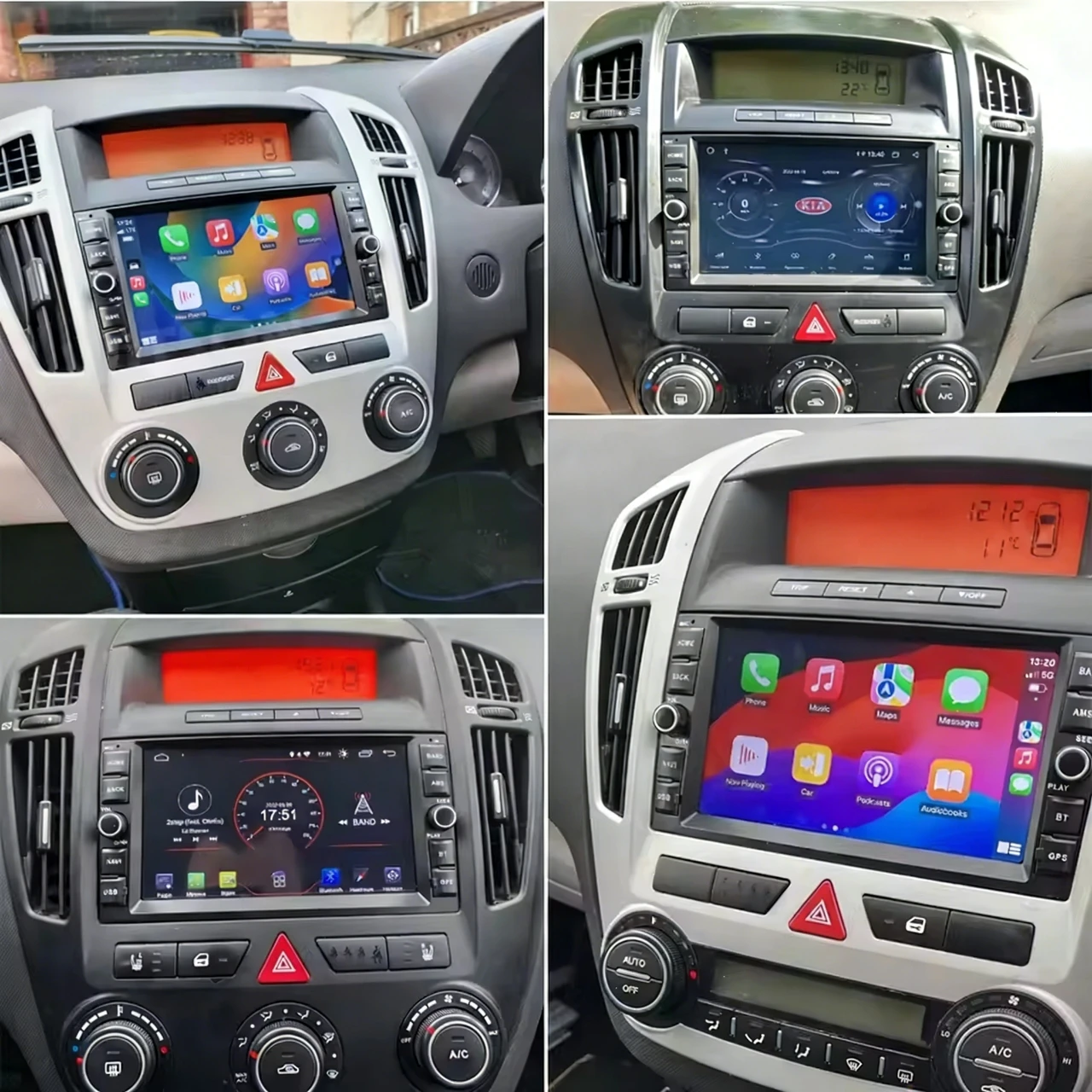 기아 씨드 2007 2008 2009용 OEM 오디오 카 라디오, 오토라디오 2딘 안드로이드 15 스테레오 GPS WIFI 블루투스 카플레이 7인치 멀티미디어 자동차용