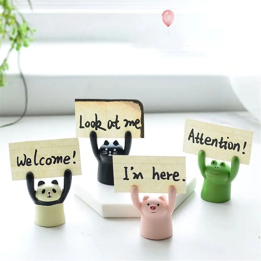 Creative Office Supplies Cat Pig Panda Message Photo Holder Photo Clip Memo Clip Card Holder Memo Holder