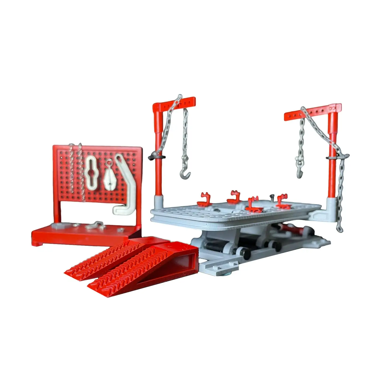 Kit de levage de Garage, accessoires de scène de magasin de voiture de bricolage, peut se déplacer de haut en bas, modèle d'outil de réparation automobile, 1/64