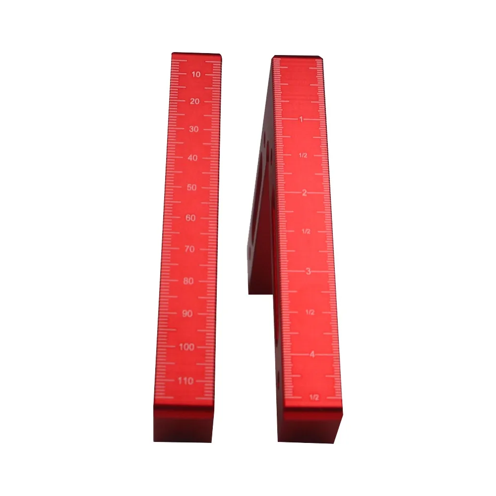 

2 Pcs 4.7" x 4.7" / 120x120mm / 12x12cm 90 Degree Positioning Squares Red Anodized Aluminum Alloy Right Angle Clamps L-Shaped