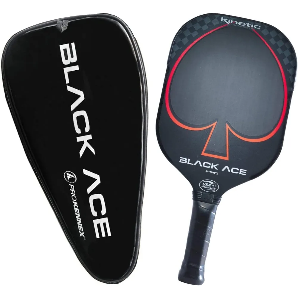 Black Ace Pro - Pickleball Paddle with Toray 700 Carbon Fiber Face - Comfort Pro Grip - USAPA Approved