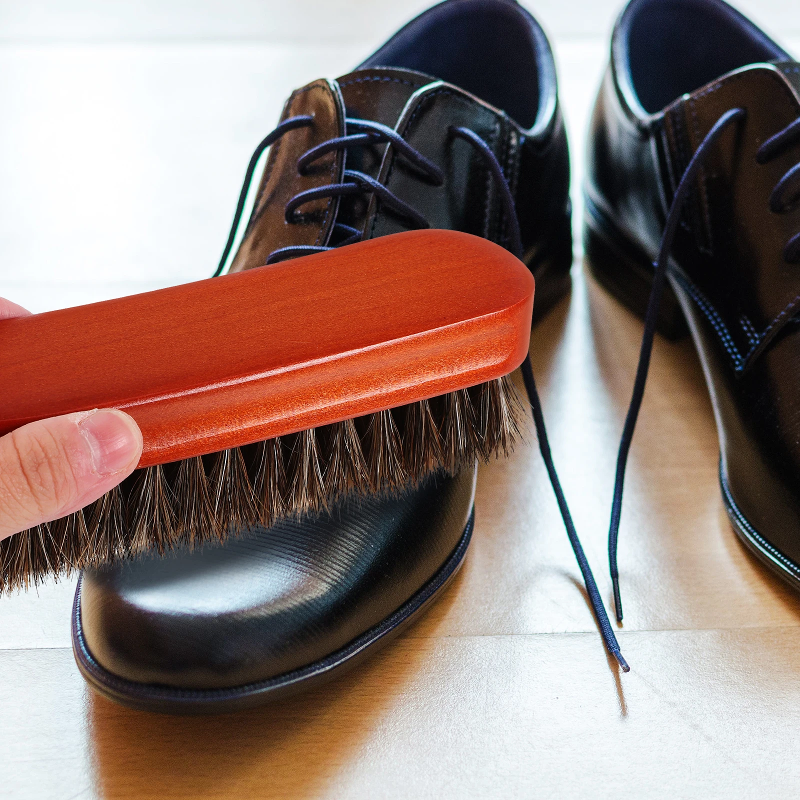 

Wooden Horsehair Horse Hair Shoe Brush for Shoe Cleaning Polishing Kit Boot Scrubber for Shoes Maintenance Tools