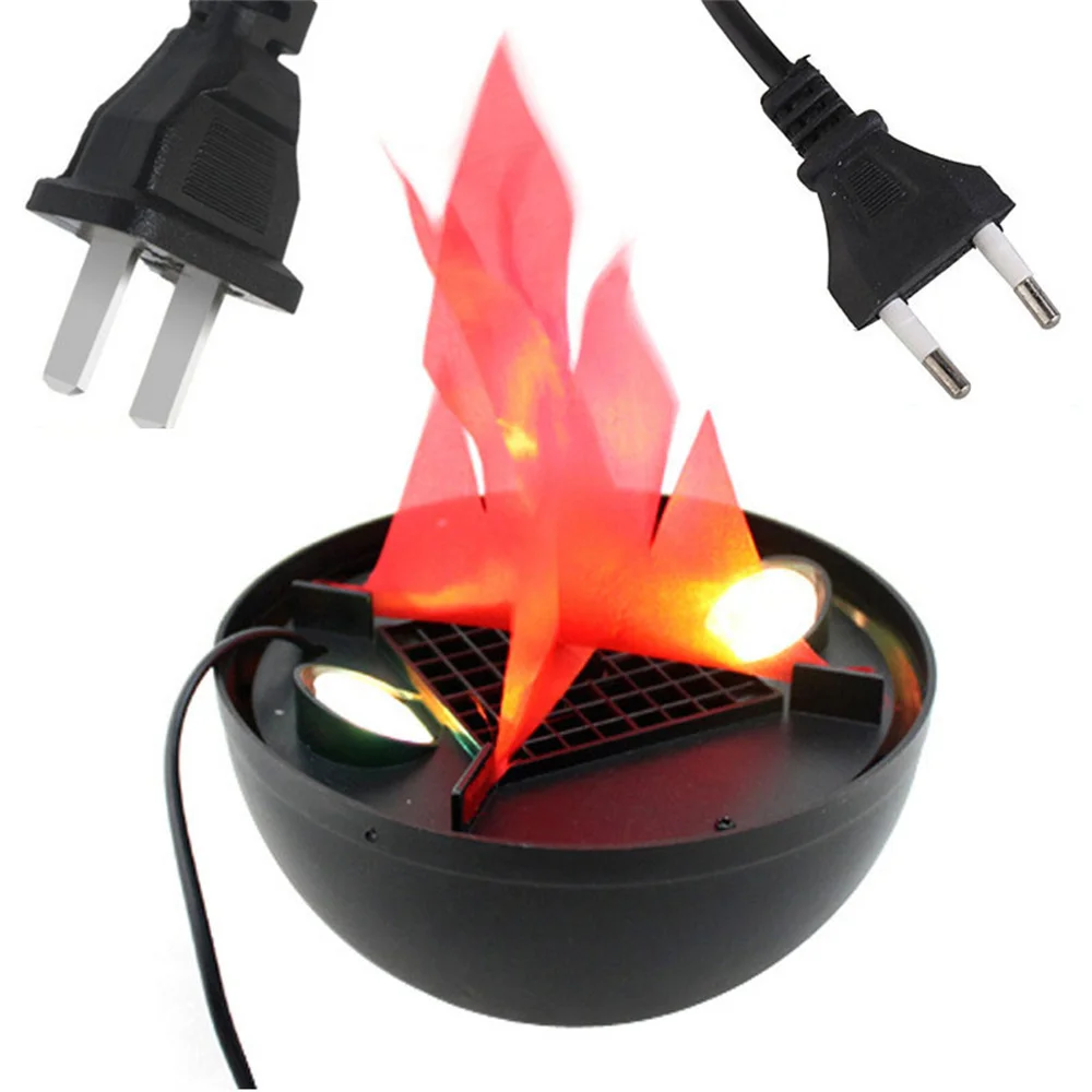 ثلاثية الأبعاد LED مصباح النار وهمية الاتحاد الأوروبي أو الولايات المتحدة التوصيل الكهربائية الاصطناعي المعسكر واقعية مقلد الدعامة مصباح على شكل شعلة لجميع القديسين ، عيد الميلاد