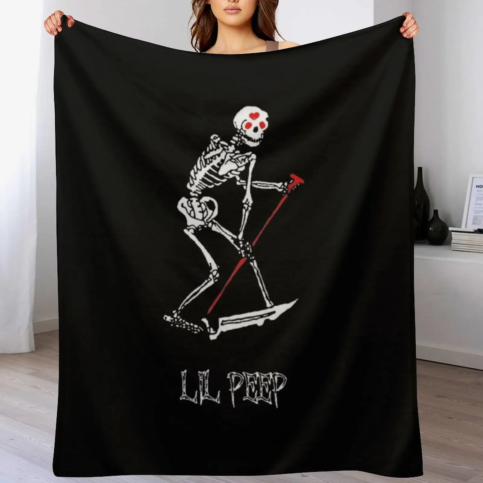

LIL PEEP 1A Throw Blanket Outdoor Soft Blanket for Picnic Beach Camping