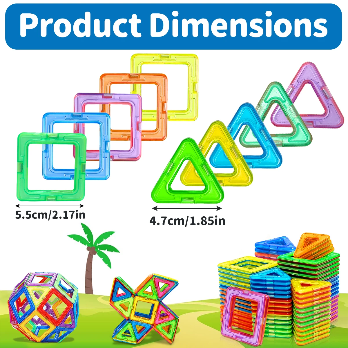 Magnetic Designer Construction Set Model & Building Toy Plastic Magnetic Blocks Educational Toys For Kids Gifts