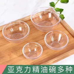 1PC Acrylic Facial Mask Essential Oil Mixing Bowl Transparent Thickening DIY Mask Bowl Beauty Salon Makeup Skin Care Tools