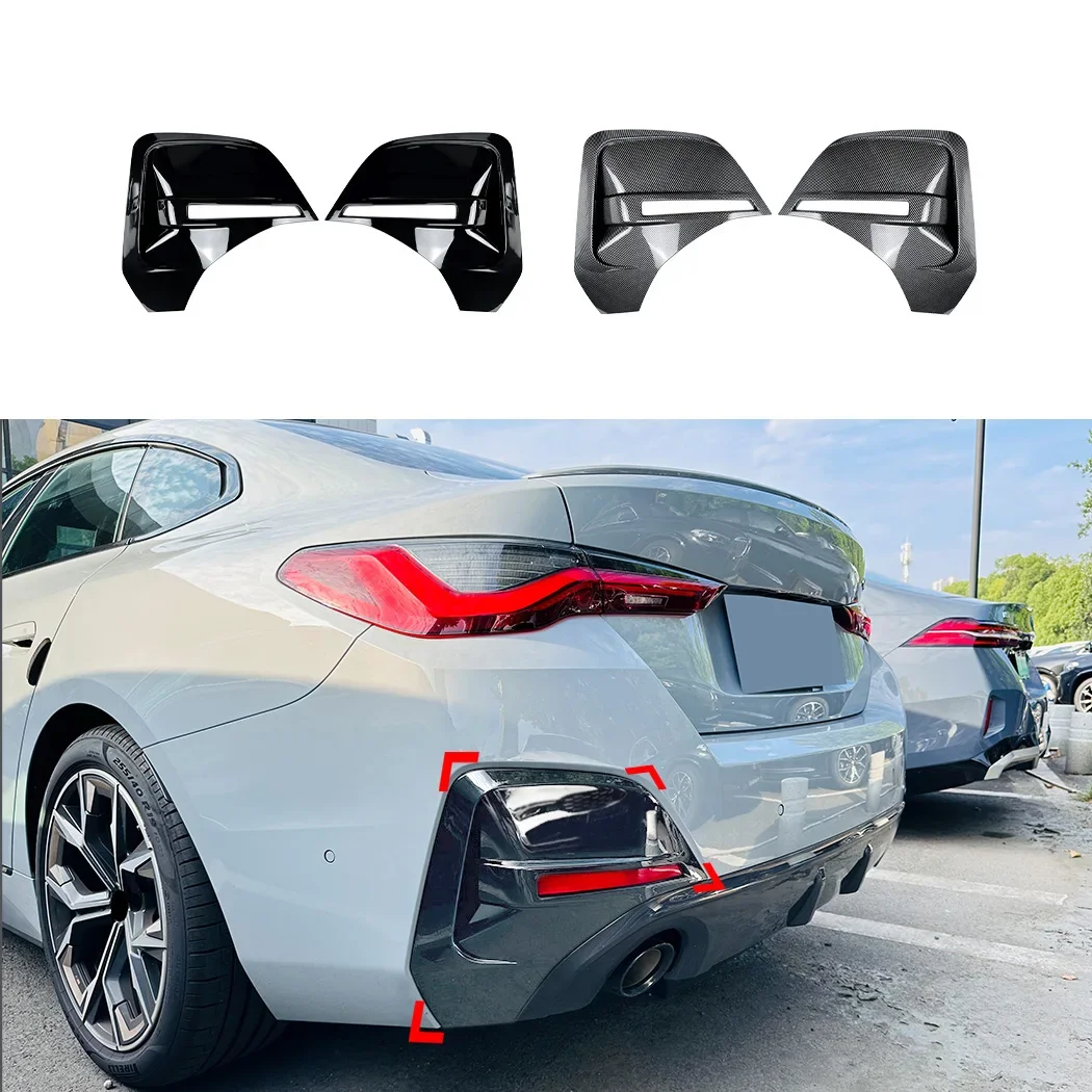 Diffuseur de pare-chocs arrière, couvercle de ventilation latérale arrière, séparateur pour BMW Série 4 I4 G26 M Sport 2020+, cadre de feux antibrouillard arrière, spoiler