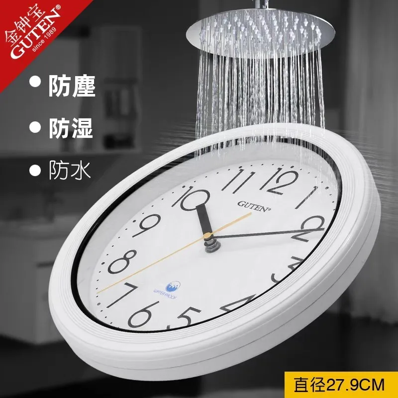 

Водонепроницаемое настенное круглое зеркало из кварцевого стекла для кухни и ванной комнаты, бесшумное, современное, для дома, гостиной, бассейна