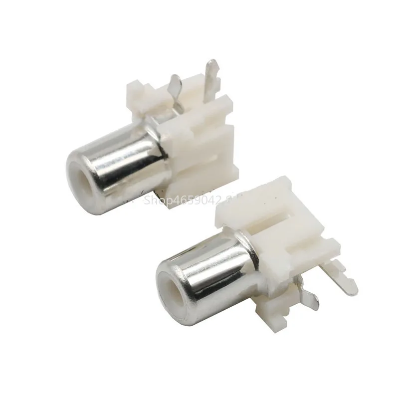 5Pcs/lot RCA Socket 2-pin AV Same Core Socket PCB Welded Audio and Video Lotus Base Av-8.4-5 Red/White/Yellow