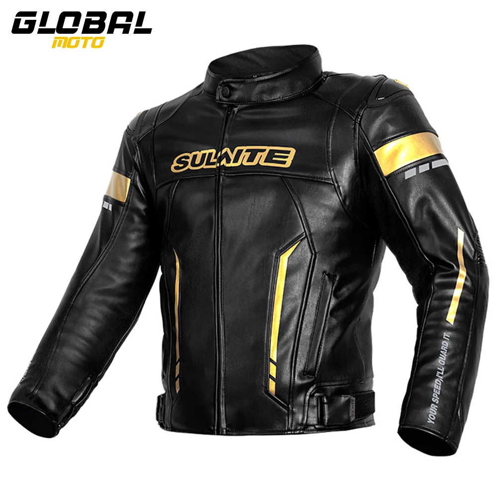 

Winter Motorcycle Jackets The Four Seasons Warm Leather Clothing Waterproof Motocross Jaquete Detachable Cotton Liner