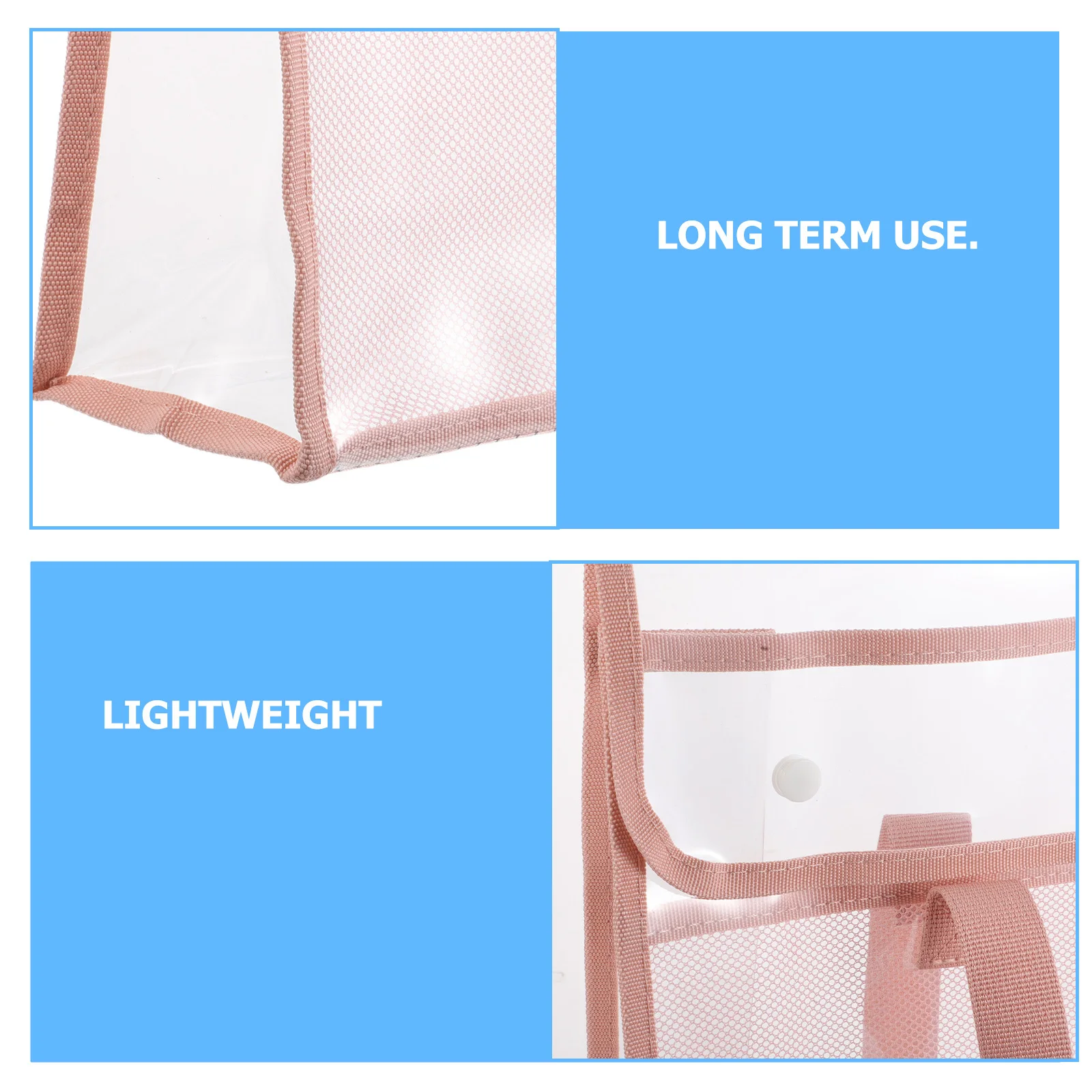 Large Capacity Transparent Waterproof Tote Bag for Women Beach Swimming Shopping Outdoor Activities Clear Bag Transparent Tote