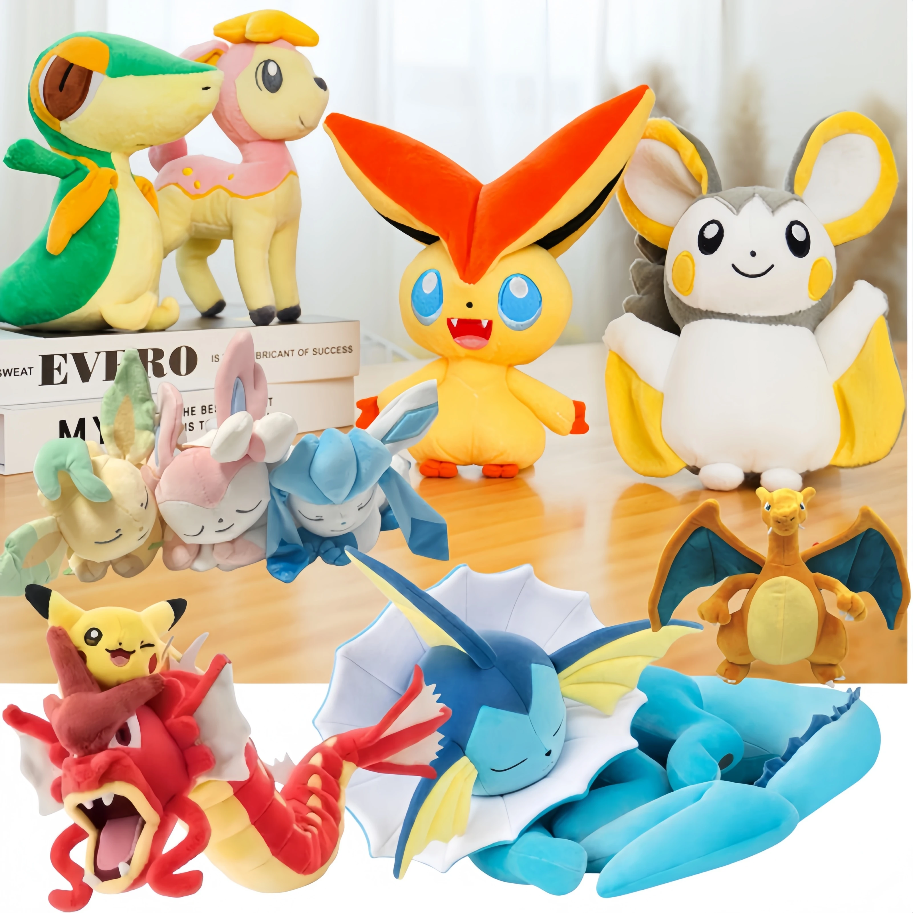 pokemon-vaporeon-sylveon-peluche-charizard-plush-toy-victini-tepig-deerling-nivy-emolga-stuffed-pikachu-riding-gyarados-doll