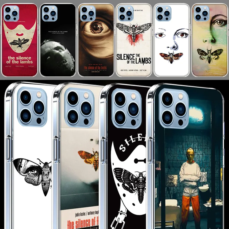 Hot Movie The Silence of the Lambs Clear For Apple iPhone 16 15 Pro Max Cover 14 Plus 13 12 Mini 11 Pro XR XS Max Phone Case Sil