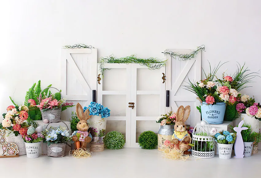 Mehofond Spring Backdrop for Photography Nature Forest Landscape Sunshine Easter Rabbit Garden Newborn Baby Photo Background