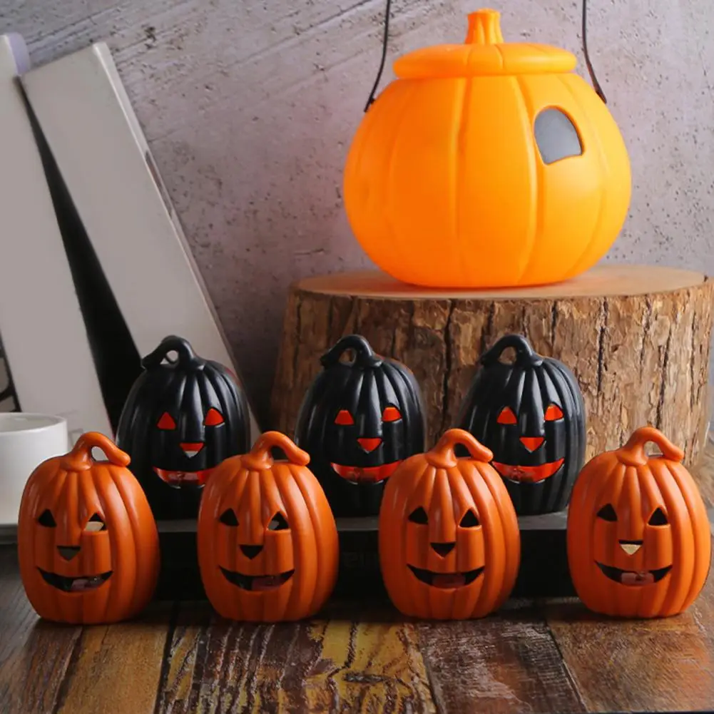 Halloween Themed Decor Halloween Pumpkin Lantern Safe Flameless Led Pumpkin Lights Halloween Decorations for Home for Halloween