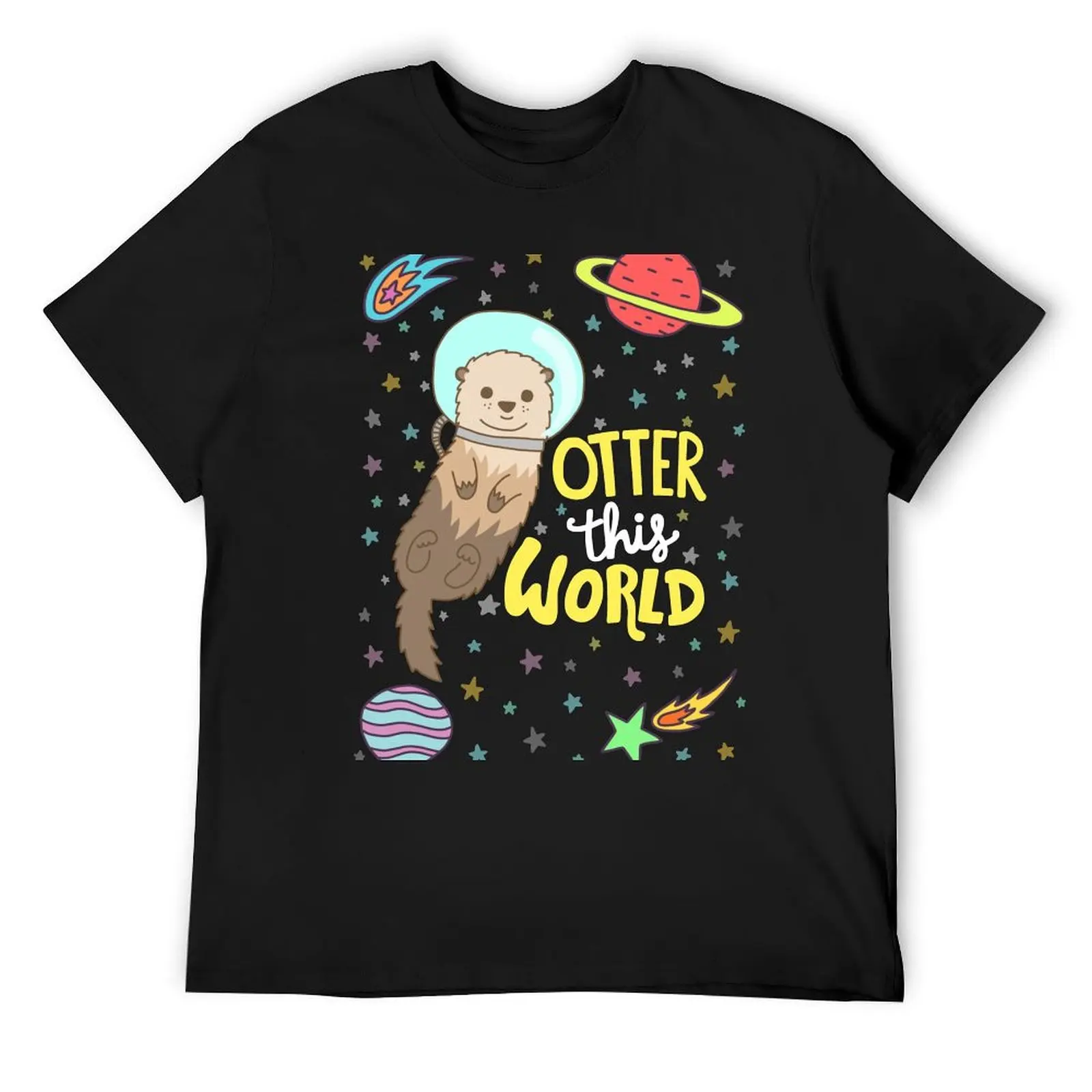 

Otter This World T-Shirt summer top blue archive custom t shirt hippie clothes t shirts for men cotton