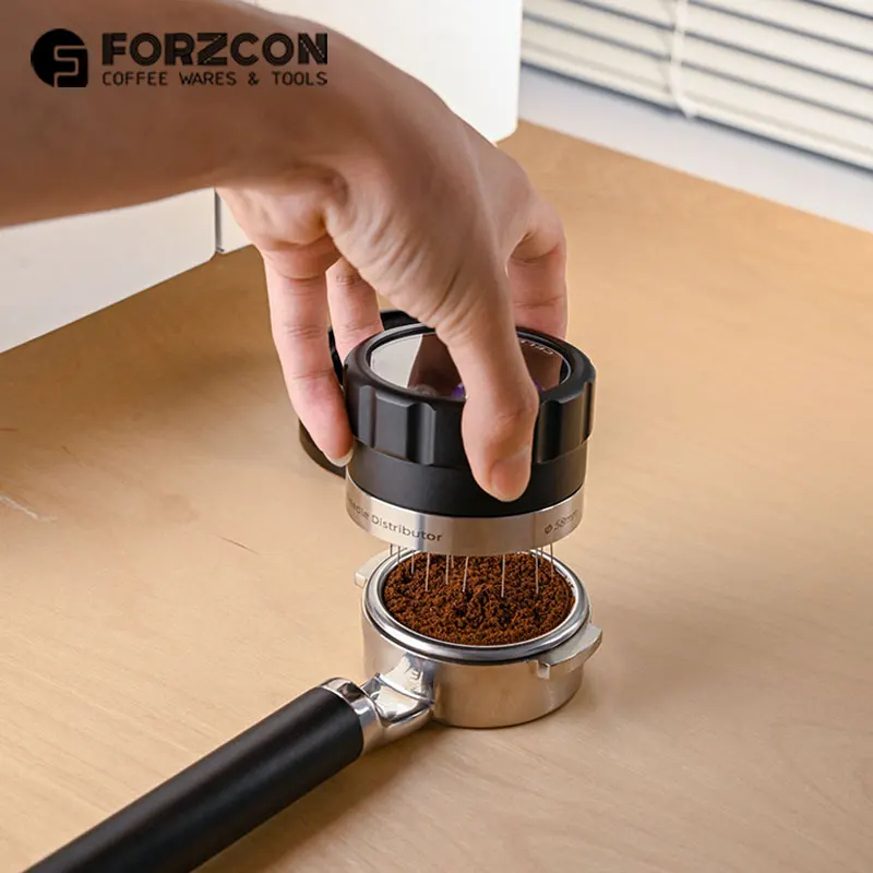FORZCON Needle Coffee Distributor Magnetic Planet Coffee Tamper For LELIT 9B Espresso Machine Home Barista Use