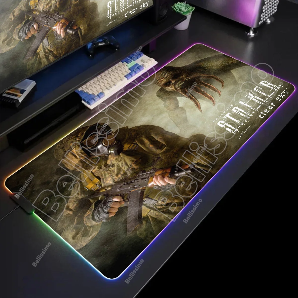 

Stalker 2 Anti-slip Expansion pad Mouse Pad Escritorio Accesorios RGB Related to Mouse Pad LED Lighting Large Rubber Mousepad