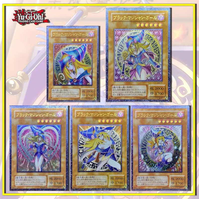 NEW Yu-Gi-Oh DIY homemade flashcards Coarse flash UTR Black Magician Girl Set boy Toy collection Birthday Christmas gifts