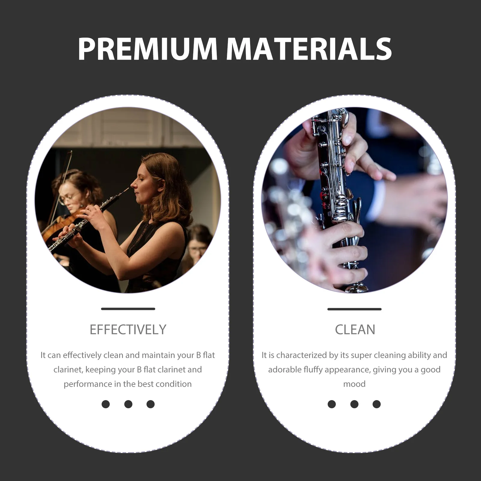 

Clarinet Cleaning Brush Kit to Instrument Cleaner Care and Portable Maintenance