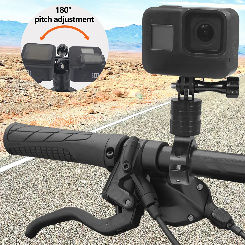 Aluminum Bike Motorcycle Handlebar Mout For GoPro Hero 12 11 10 9 8 Insta360 X3 X4 SJCAM DJI Osmo Action 4 3 Camera Accessories