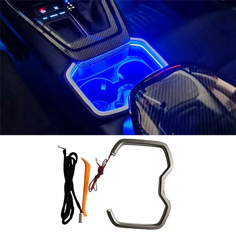 Lampe décorative intérieure pour Toyota RAV4 XA50 2019 -2024, accessoires de voiture, support de verre d'eau Central LED Light-T61C