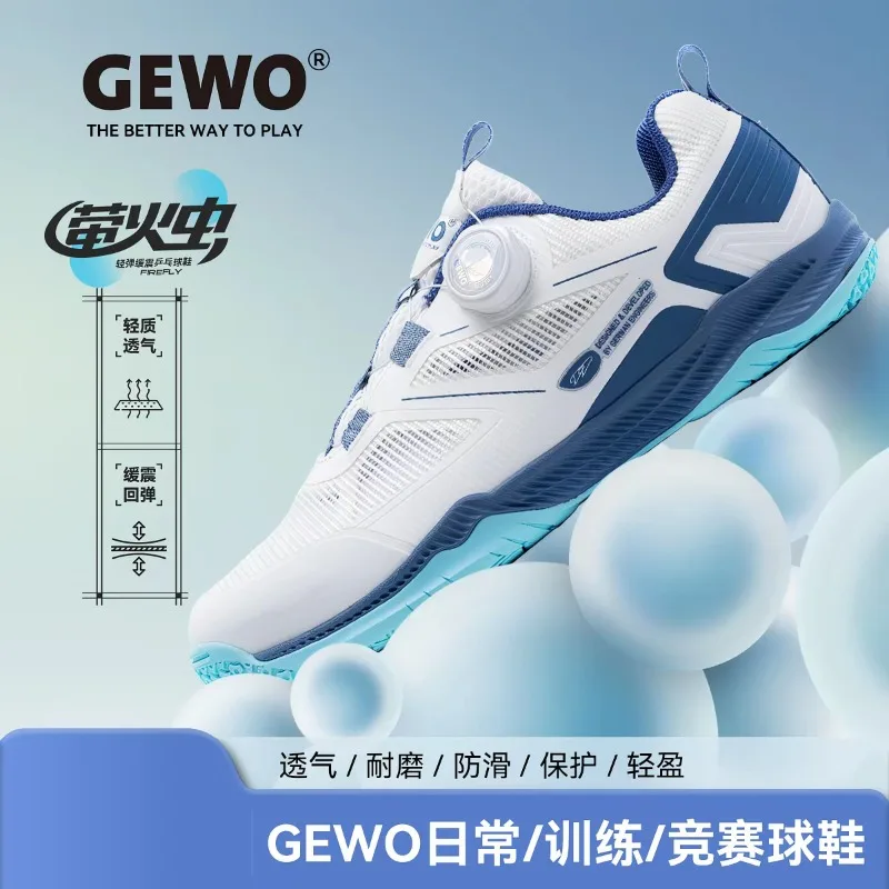 Classic Brand Badminton Training Shoes Unisex Quick Lacing Indoor Court Shoes Anti-Slippery Sneakers Wearable Table Tennis Shoes